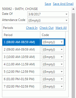 how to record attendance for a student